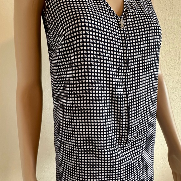 Nautica Black and White Checkered Blouse - Picture 3 of 15